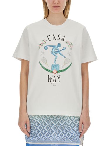 Statue En Marbre Printed Unisex T-shirt - Casablanca - Modalova