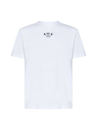 Off White Logo Printed Crewneck T-shirt - Off-White - Modalova