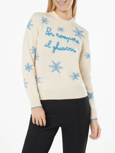 Woman Crewneck Sweater With Per Rompere Il Ghiaccio Embroidery - MC2 Saint Barth - Modalova