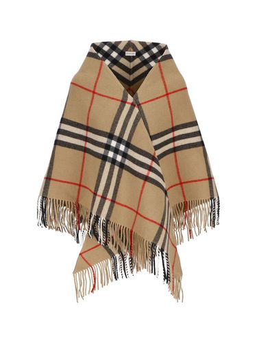 Burberry Check Printed Fringed Cape - Burberry - Modalova