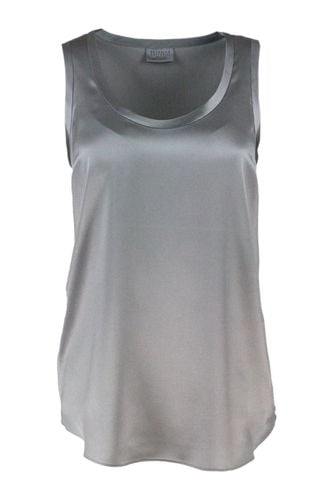 Sleeveless Round Neck Top In Stretch Silk - Brunello Cucinelli - Modalova