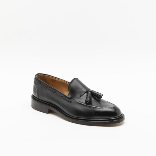 Elton Black Box Calf Tassels Loafer (leather Sole) - Tricker's - Modalova