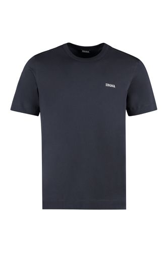 Zegna Logo Cotton T-shirt - Zegna - Modalova