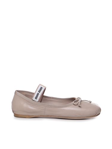 Miu Miu Leather Ballet Flats - Miu Miu - Modalova