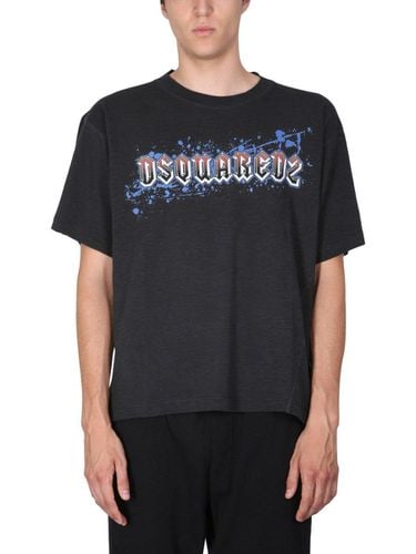 Logo Printed Crewneck T-shirt - Dsquared2 - Modalova