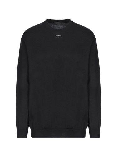 Logo Intarsia Crewneck Knitted Jumper - Prada - Modalova