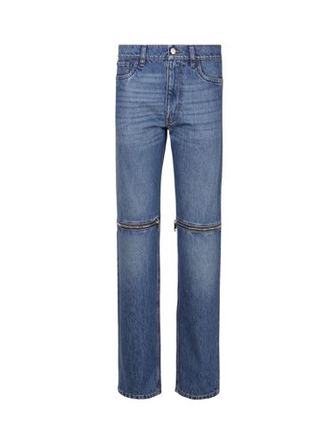 Cotton Jeans With Zip On The Knees - Coperni - Modalova