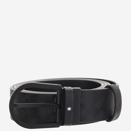 Montblanc Leather Belt With Logo - Montblanc - Modalova