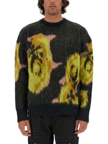 Rose Intarsia-knit Crewneck Jumper - MSGM - Modalova