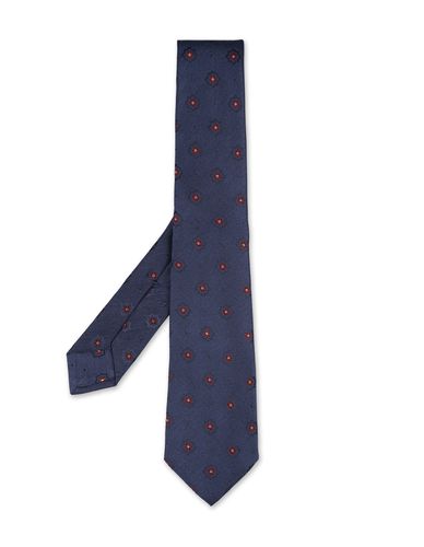 Tie With Contrasting Floral Pattern - Kiton - Modalova