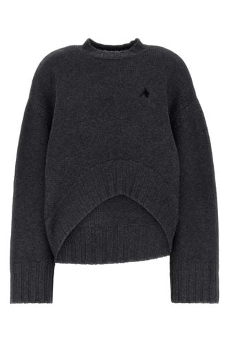 Charcoal Wool Blend Oversize Sweater - The Attico - Modalova