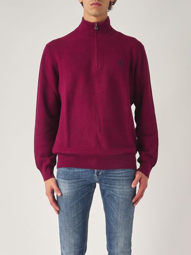 Maglia Mezza Zip In Cotone Pique Sweater - Polo Ralph Lauren - Modalova