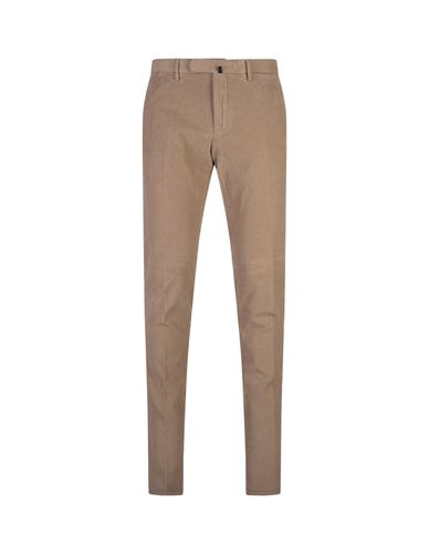 Beige Corduroy Slim Fit Trousers - Incotex - Modalova