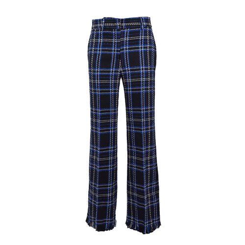 MSGM Checked Fringed Edge Trousers - MSGM - Modalova