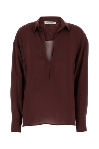 Burgundy Stretch Viscose Blouse - Philosophy di Lorenzo Serafini - Modalova