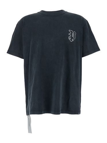 Crewneck T-shirt With Embroidered Logo On The Front In Cotton Man - Purple Brand - Modalova