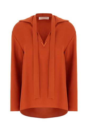 Vlogo Plaque V-neck Blouse - Valentino - Modalova