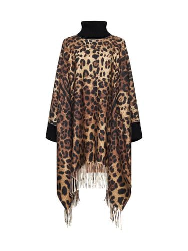 Leopard Printed Fringed Poncho - Dolce & Gabbana - Modalova