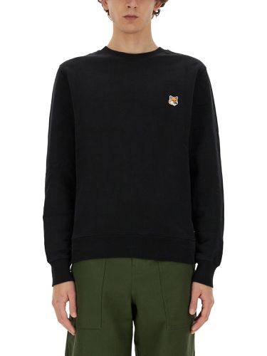 Sweatshirt With Fox Head Patch - Maison Kitsuné - Modalova