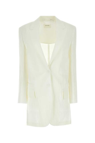 White Cotton Blend Edmea Blazer - SportMax - Modalova