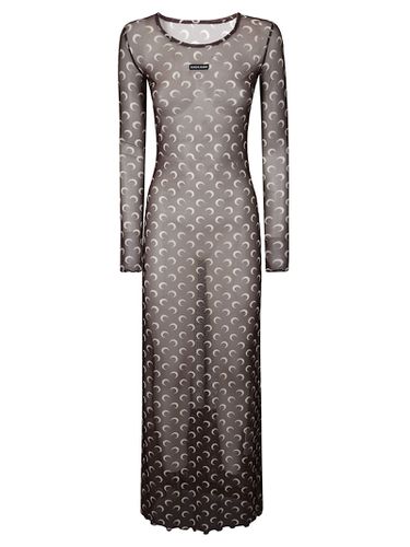 Moon Printed Mesh Panelled Dress - Marine Serre - Modalova