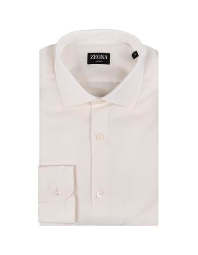 Zegna White Cashco Shirt - Zegna - Modalova