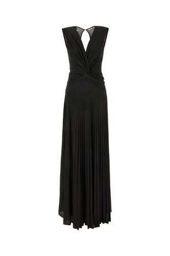 Black Stretch Polyester Blend Long Dress - Elisabetta Franchi - Modalova