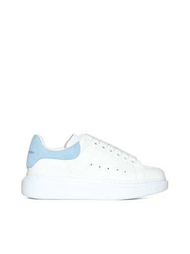 Sneakers In Leather And Light Blue Heel - Alexander McQueen - Modalova