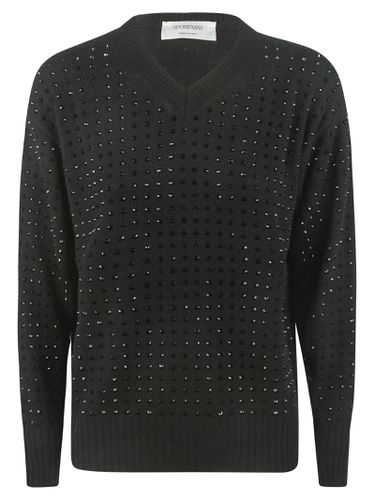 SportMax Embellished V-neck Sweater - SportMax - Modalova