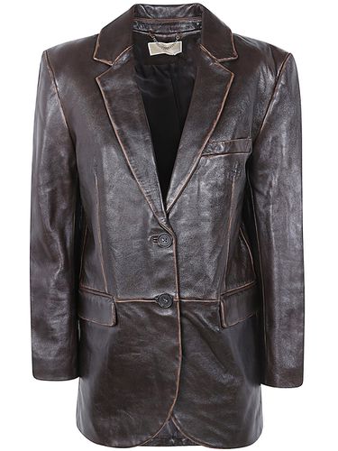 Burnish Leather Blazer - MICHAEL Michael Kors - Modalova