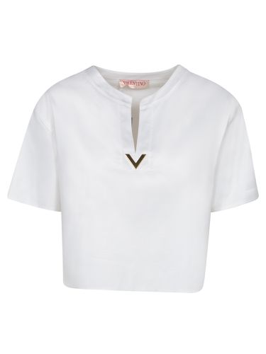 Cotton Cropped T-shirt - Valentino - Modalova