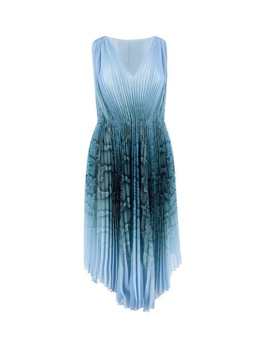 Midi Pleated Dress With Degradé Python Print - Ermanno Scervino - Modalova