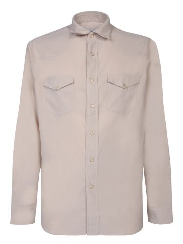 Lardini Texan Corduroy Shirt In Ice - Lardini - Modalova