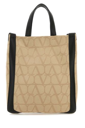 Beige Toile Iconographe Shopping Bag - Valentino Garavani - Modalova