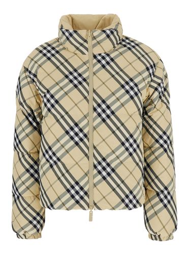 Printed Nylon Reversible Down Jacket - Burberry - Modalova