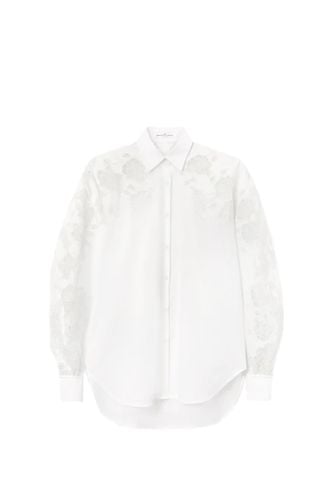 Shirt With Puff Sleeves And Rebrodé Lace - Ermanno Scervino - Modalova