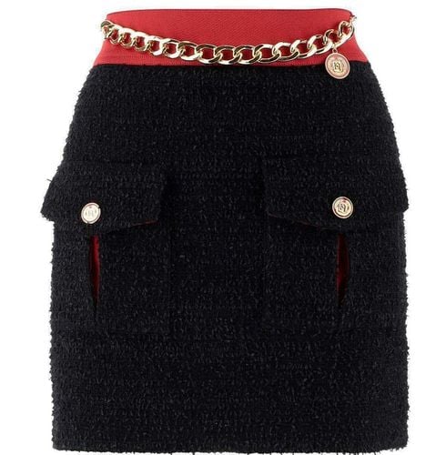 Pocket Detailed Tweed Mini Skirt - Elisabetta Franchi - Modalova