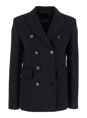 Chantal Double-breasted Jacket With Peak Revers In Wool Stretch Woman - The Seafarer - Modalova