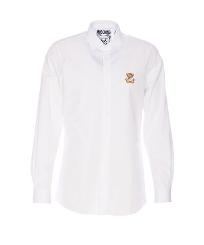 Embroidered Teddy Logo Shirt - Moschino - Modalova