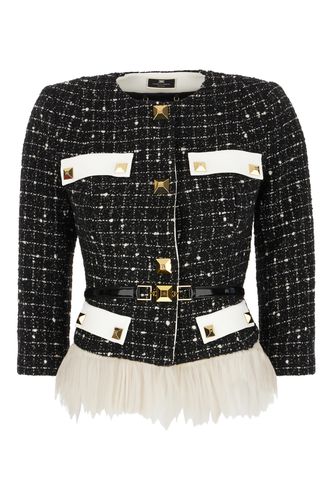 Embroidered Acrylic Blend Blazer - Elisabetta Franchi - Modalova