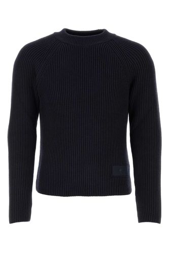 Midnight Blue Cotton Blend Sweater - Ami Alexandre Mattiussi - Modalova