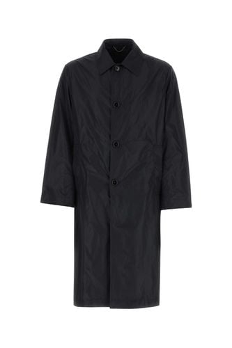 Blue Polyester Overcoat - Dries Van Noten - Modalova