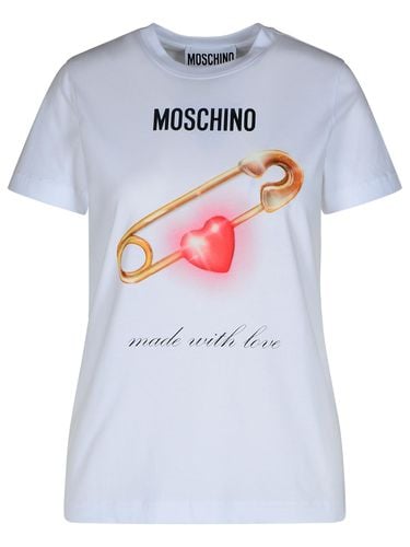 Moschino White Cotton T-shirt - Moschino - Modalova