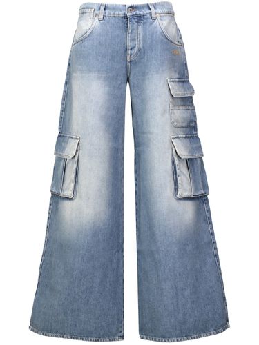 Off-White Logo Patch Wide Leg Jeans - Off-White - Modalova