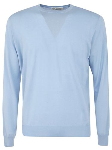 Wool Silk Cashmere Long Sleeves Crew Neck Sweater - Filippo De Laurentiis - Modalova