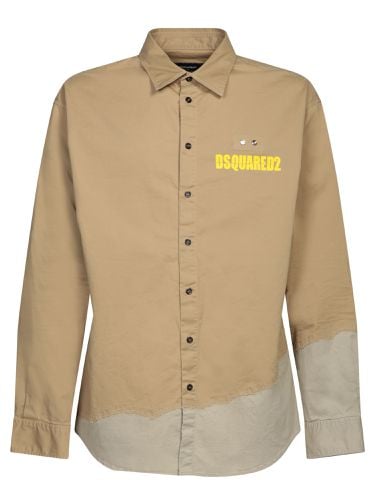 Dsquared2 Rugged Logo Beige Shirt - Dsquared2 - Modalova