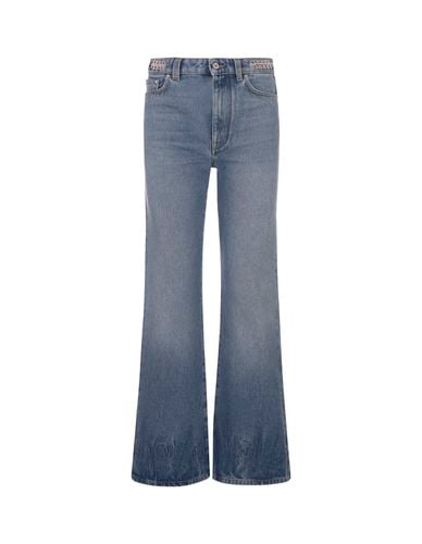 Medium Denim Flared Jeans With Medals - Paco Rabanne - Modalova