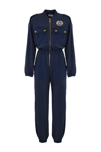 Fleece Tracksuit With Technical Nylon Pockets - Elisabetta Franchi - Modalova