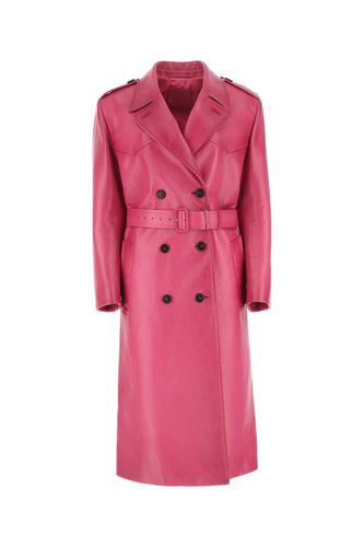 Prada Fuchsia Leather Coat - Prada - Modalova