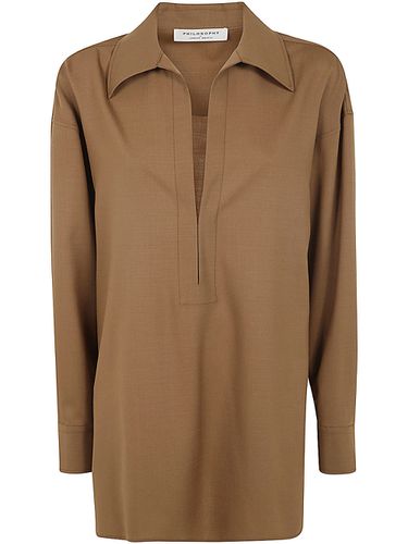 Tropical Wool Shirt - Philosophy di Lorenzo Serafini - Modalova